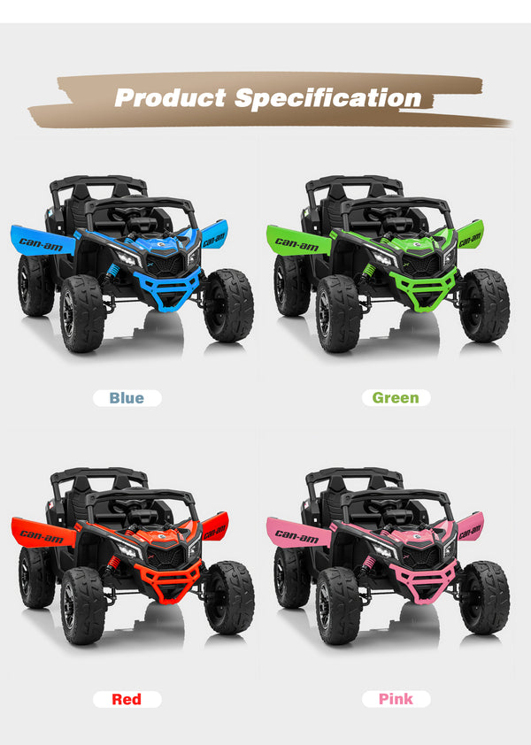 KerryYoo SU5 24V Ride on Toys for Big Kids,4x200W,2 Seater Electric Ride on UTV 4WD/2WD,EVA Rubber Tires,4x4 Shock Absorbers,Remote Control,Licensed Can-Am,Bluetooth