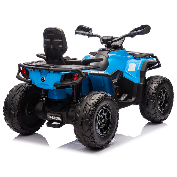 KerryYoo SAT5 24V 2 Seater Kids ATV, Electric 4 Wheeler with Soft Start System, Bluetooth Music, LED Headlights, Spring Shock Absorber, Off-Road Tires