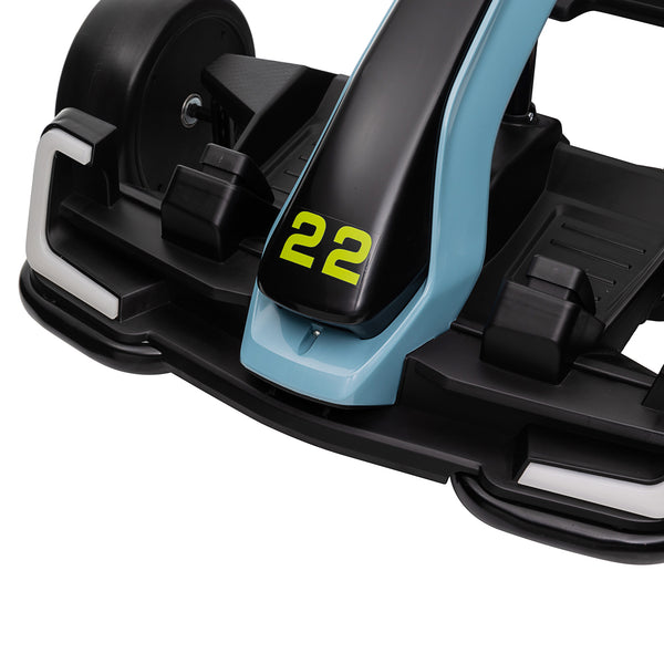 KerryYoo K61 Go Kart Electric Drift Kart with Length Adjustable Seat, 24V Outdoor Ride on Toy with 4 Speed Mode, Crazy Cart for Kids 6-12 Years Old, Fast 300W Motor, 8.5 MPH, Bluetooth