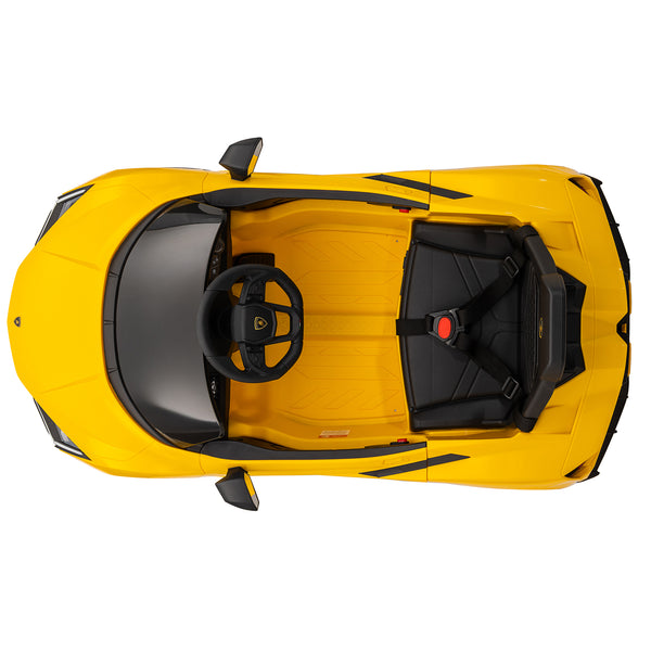 KerryYoo SP03 Lamborghini Electric Ride on Car for Kids,12V Toddler Power Wheels Licensed Lamborghini Revuelto with Remote Control, Hydraulic Doors, Bluetooth, LED Lights, High/Low Speeds
