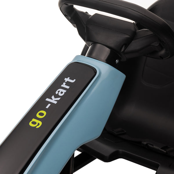 KerryYoo K61 Go Kart Electric Drift Kart with Length Adjustable Seat, 24V Outdoor Ride on Toy with 4 Speed Mode, Crazy Cart for Kids 6-12 Years Old, Fast 300W Motor, 8.5 MPH, Bluetooth