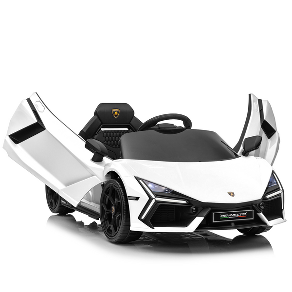KerryYoo SP03 Lamborghini Electric Ride on Car for Kids,12V Toddler Power Wheels Licensed Lamborghini Revuelto with Remote Control, Hydraulic Doors, Bluetooth, LED Lights, High/Low Speeds