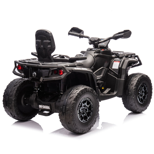 KerryYoo SAT5 24V 2 Seater Kids ATV, Electric 4 Wheeler with Soft Start System, Bluetooth Music, LED Headlights, Spring Shock Absorber, Off-Road Tires