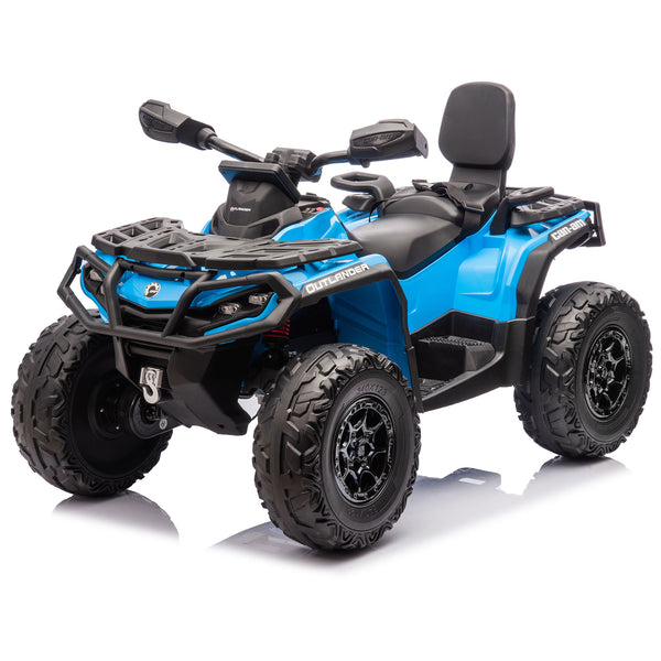 KerryYoo SAT5 24V 2 Seater Kids ATV, Electric 4 Wheeler with Soft Start System, Bluetooth Music, LED Headlights, Spring Shock Absorber, Off-Road Tires