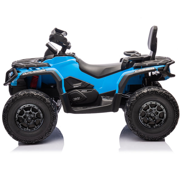KerryYoo SAT5 24V 2 Seater Kids ATV, Electric 4 Wheeler with Soft Start System, Bluetooth Music, LED Headlights, Spring Shock Absorber, Off-Road Tires