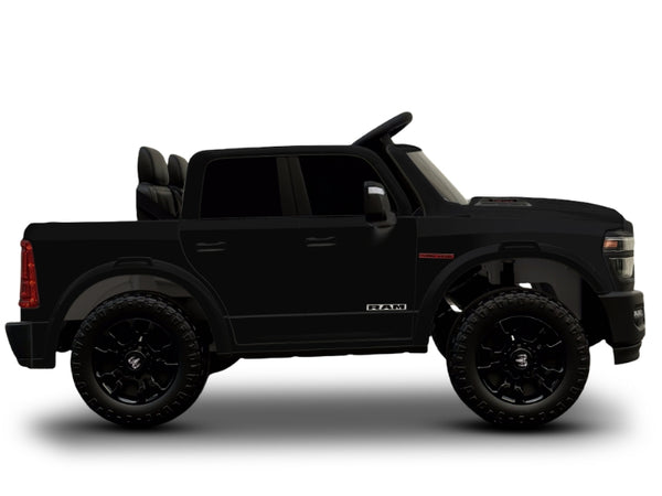 KerryYoo SQ7 2 Seater 24V Ride on Toys for Big Kids, Licensed RAM Kids Electric Truck Car with Remote Control, Storage Bed,1.9-4.4 MPH, Seat Belts