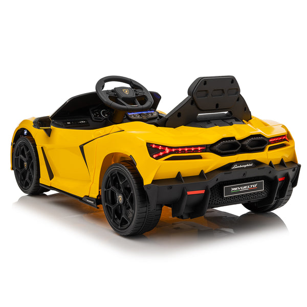 KerryYoo SP03 Lamborghini Electric Ride on Car for Kids,12V Toddler Power Wheels Licensed Lamborghini Revuelto with Remote Control, Hydraulic Doors, Bluetooth, LED Lights, High/Low Speeds