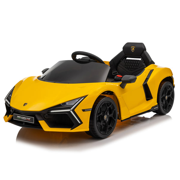 KerryYoo SP03 Lamborghini Electric Ride on Car for Kids,12V Toddler Power Wheels Licensed Lamborghini Revuelto with Remote Control, Hydraulic Doors, Bluetooth, LED Lights, High/Low Speeds