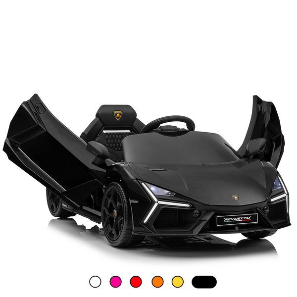 KerryYoo SP03 Lamborghini Electric Ride on Car for Kids,12V Toddler Power Wheels Licensed Lamborghini Revuelto with Remote Control, Hydraulic Doors, Bluetooth, LED Lights, High/Low Speeds