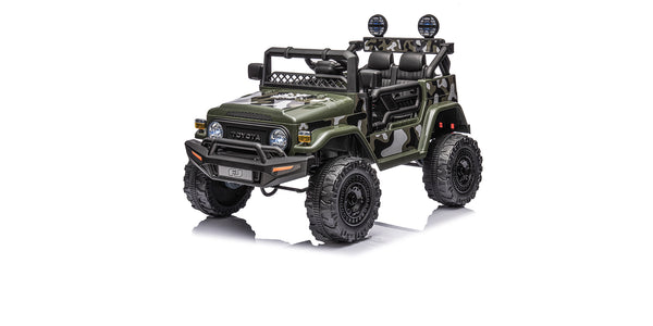 KerryYoo SQ3 12V Toyota SUV Power Wheels Jeep with Parental Remote Control 4WD Ride on Toys for Kids 4-8 Electric Car to Drive, Spring Suspension, 3 Speeds, LED Lights, Bluetooth
