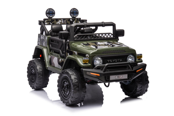 KerryYoo SQ3 12V Toyota SUV Power Wheels Jeep with Parental Remote Control 4WD Ride on Toys for Kids 4-8 Electric Car to Drive, Spring Suspension, 3 Speeds, LED Lights, Bluetooth