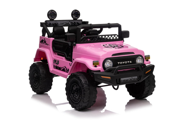 KerryYoo SQ3 12V Toyota SUV Power Wheels Jeep with Parental Remote Control 4WD Ride on Toys for Kids 4-8 Electric Car to Drive, Spring Suspension, 3 Speeds, LED Lights, Bluetooth