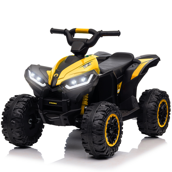 KerryYoo AT2 Kids ATV,12V 4 Wheeler for Kids 3-6,Electric Toddler Ride On Toys,Remote Control, High/Low Speeds, LED Lights, Bluetooth, and Off-Road Tires