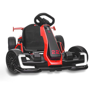 KerryYoo K61 Go Kart Electric Drift Kart with Length Adjustable Seat, 24V Outdoor Ride on Toy with 4 Speed Mode, Crazy Cart for Kids 6-12 Years Old, Fast 300W Motor, 8.5 MPH, Bluetooth - Electric Drift Kart for kids