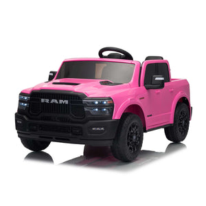 KerryYoo SQ7 2 Seater 24V Ride on Toys for Big Kids, Licensed RAM Kids Electric Truck Car with Remote Control, Storage Bed,1.9-4.4 MPH, Seat Belts - Electric Truck for kids