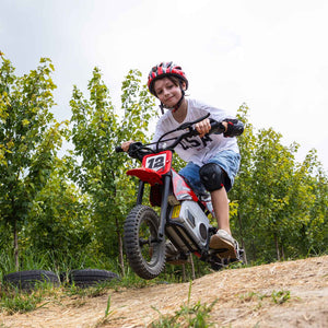 KerryYoo C11 36V 350W Electric Dirt Bike for Kids 8-12, Up to 16MPH Off-Road Electric Motorcycle with Explosion-Proof Tires, Twist Grip Throttle, Spring Suspension,Kids Ride On Dirtbike - Electric Dirt Bike for kids