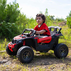 KerryYoo SU5 24V Ride on Toys for Big Kids,4x200W,2 Seater Electric Ride on UTV 4WD/2WD,EVA Rubber Tires,4x4 Shock Absorbers,Remote Control,Licensed Can-Am,Bluetooth - Electric UTV for kids