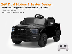KerryYoo SQ7 — 24V Licensed Dodge RAM Electric Ride-on Truck for Kids - Electric Truck for kids
