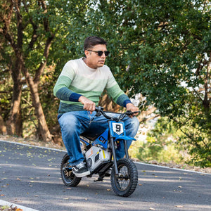 KerryYoo C11 36V 350W Electric Dirt Bike for Kids 8-12, Up to 16MPH Off-Road Electric Motorcycle with Explosion-Proof Tires, Twist Grip Throttle, Spring Suspension,Kids Ride On Dirtbike - Electric Dirt Bike for kids