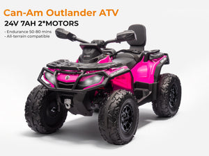 KerryYoo SAT5 Officially Licensed Can-Am 24V 2-Seater Kids Ride-On ATV - Electric ATV for kids
