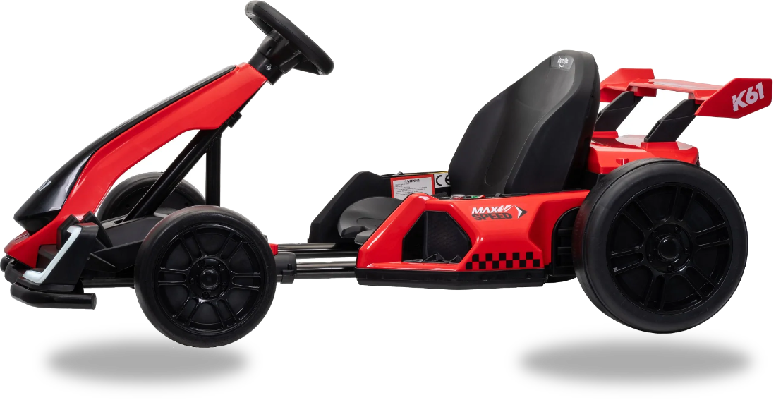 Kids Electric Drift Go Kart Ages 6-12 | KerryYoo K61 24V 300W Motor, Adjustable Seat, EVA Tires, 8.5 MPH