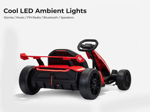 Kids Electric Drift Go Kart Ages 6-12 | KerryYoo K61 24V 300W Motor, Adjustable Seat, EVA Tires, 8.5 MPH - Electric Drift Kart for kids