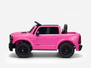 KerryYoo SQ7 Ride on Toys Car, 24V Truck RAM 2500 Rebel Electric Vehicle for Kids, Pickup Truck, 2 Seater, Bed Storage, Remote Control, Safety Belt, Music - Electric Truck for kids
