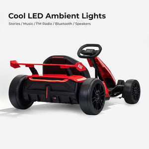 KerryYoo K61 Electric Go Kart – 24V 300W, Ages 6-12 - Electric Drift Kart for kids