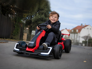 Kids Electric Drift Go Kart Ages 6-12 | KerryYoo K61 24V 300W Motor, Adjustable Seat, EVA Tires, 8.5 MPH - Electric Drift Kart for kids
