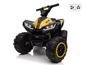 KerryYoo AT2 12V ATV Ride on, Electric Car for Kids, 4 Wheels Ride on toys, Ages 3+, Remote Control, LED Lights, Music - Electric ATV for kids