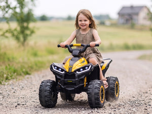 KerryYoo AT2 Kids ATV | 12V Electric 4 Wheeler for Kids Ages 3-6 | Remote Control, LED Lights & Bluetooth - Electric ATV for kids
