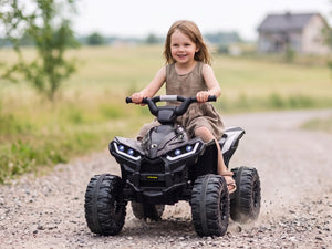 KerryYoo AT2 Kids ATV | 12V Electric 4 Wheeler for Kids Ages 3-6 | Remote Control, LED Lights & Bluetooth - Electric ATV for kids