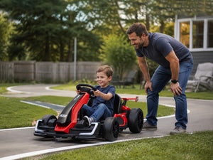 Kids Electric Drift Go Kart Ages 6-12 | KerryYoo K61 24V 300W Motor, Adjustable Seat, EVA Tires, 8.5 MPH - Electric Drift Kart for kids