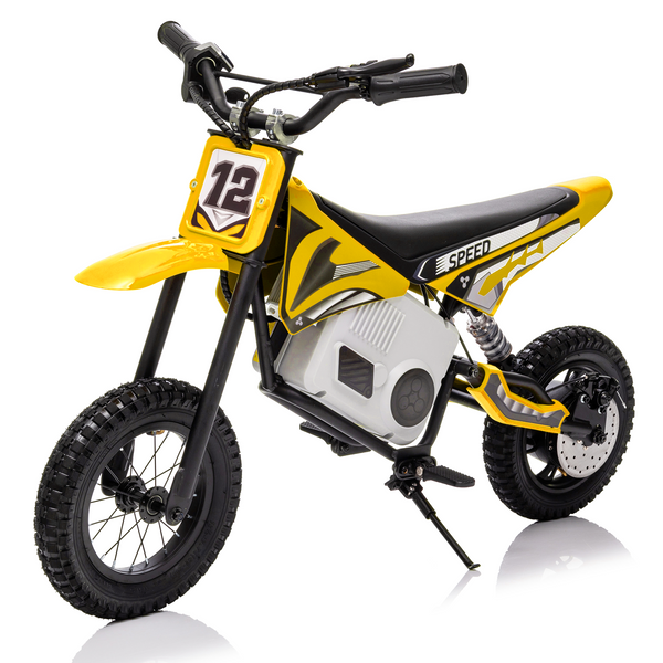 KerryYoo C11 36V 350W Electric Dirt Bike for Kids 8-14, Up to 16MPH Off-Road Electric Motorcycle with Explosion-Proof Tires, Twist Grip Throttle, Spring Suspension,Kids Ride On Dirtbike