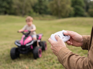 KerryYoo AT2 Kids ATV | 12V Electric 4 Wheeler for Kids Ages 3-6 | Remote Control, LED Lights & Bluetooth - Electric ATV for kids