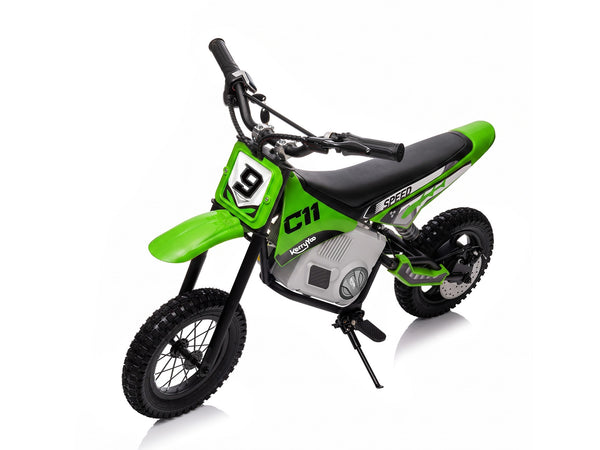 KerryYoo C11 36V Electric Dirt Bike for Kids 8-14, 350W Teen Electric Motorcycle, 16 mph, Spring Shock Absorption Suspension - Electric Dirt Bike for kids