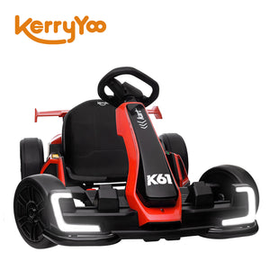 KerryYoo K61 Electric Go Kart – 24V 300W, Ages 6-12 - Electric Drift Kart for kids
