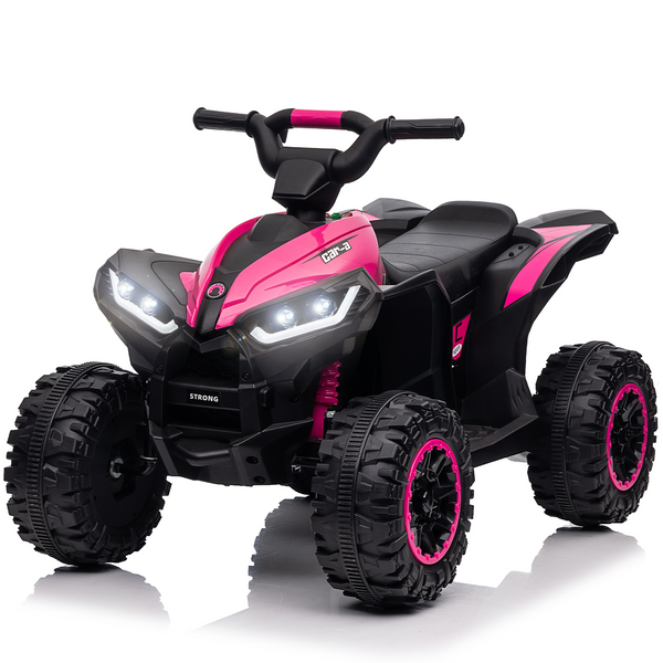 KerryYoo AT2 Kids ATV,12V 4 Wheeler for Kids 3-6,Electric Toddler Ride On Toys,Remote Control, High/Low Speeds, LED Lights, Bluetooth, and Off-Road Tires