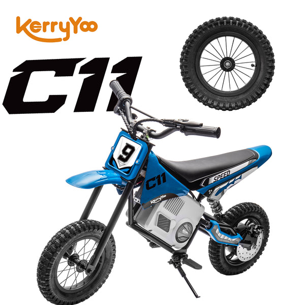 Front Wheel for C11 Dirt Bike, Front Tire Ride on Car Accessories, for use with Kerry Yoo store's C11 Dirt Bike Only. - Replacement Parts for kids