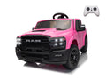 KerryYoo SQ7 Ride on Toys Car, 24V Truck RAM 2500 Rebel Electric Vehicle for Kids, Pickup Truck, 2 Seater, Bed Storage, Remote Control, Safety Belt, Music - Electric Truck for kids