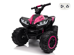 KerryYoo AT2 12V ATV Ride on, Electric Car for Kids, 4 Wheels Ride on toys, Ages 3+, Remote Control, LED Lights, Music - Electric ATV for kids