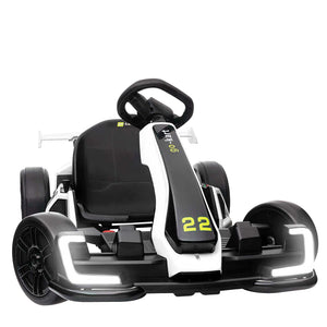 KerryYoo K61 Go Kart Electric Drift Kart with Length Adjustable Seat, 24V Outdoor Ride on Toy with 4 Speed Mode, Crazy Cart for Kids 6-12 Years Old, Fast 300W Motor, 8.5 MPH, Bluetooth - Electric Drift Kart for kids