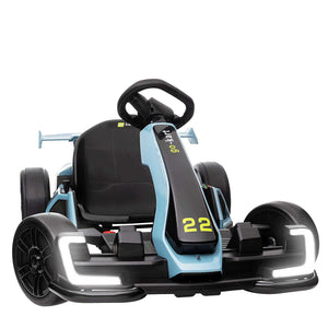 KerryYoo K61 Go Kart Electric Drift Kart with Length Adjustable Seat, 24V Outdoor Ride on Toy with 4 Speed Mode, Crazy Cart for Kids 6-12 Years Old, Fast 300W Motor, 8.5 MPH, Bluetooth - Electric Drift Kart for kids